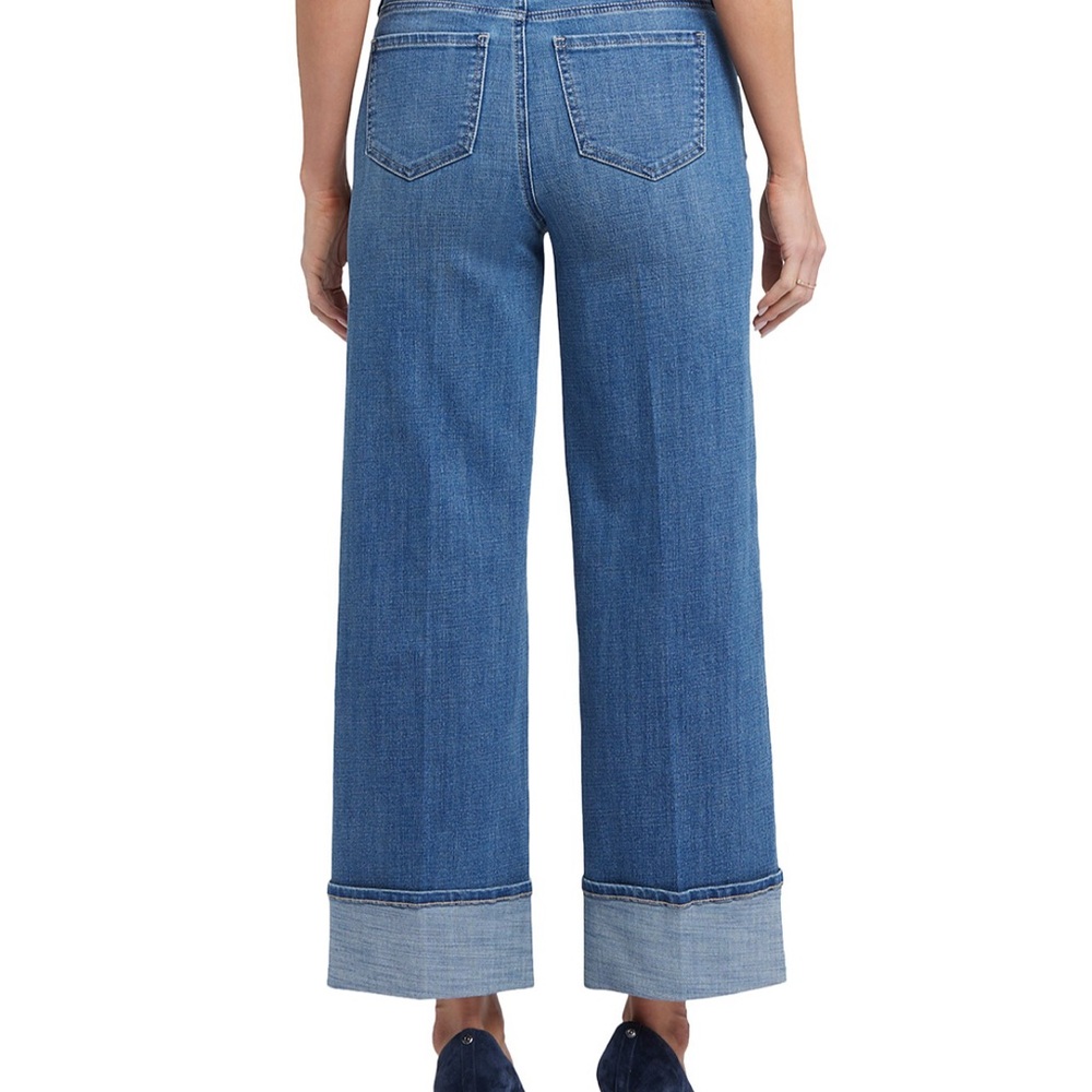 Women's Blue Wide-Leg Jeans - Picture 2 of 6